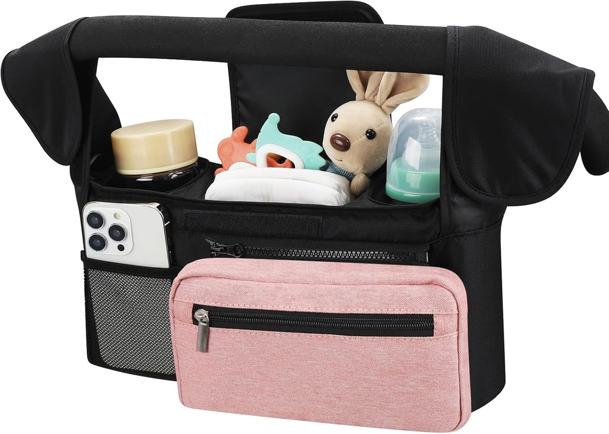 Accmor Universal Stroller Organizer with Insulated Cup Holder