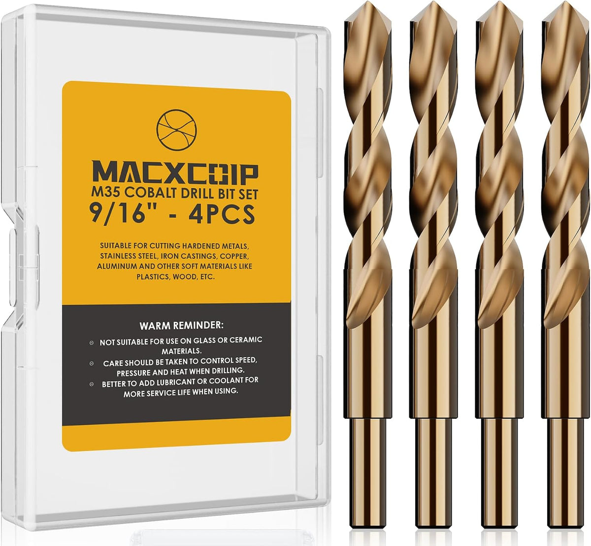 13Pcs(1/16"-1/4") Cobalt Drill Bit Set M35 HSS Jobber Length