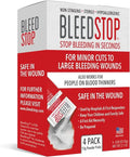 BleedStop™ First Aid Powder for Blood Clotting, Trauma Kit, Blood Thinner Patients, Camping Safety, and Survival Equipment for Moderate to Severe Bleeding Wounds or Nosebleeds 5 Pack 15g