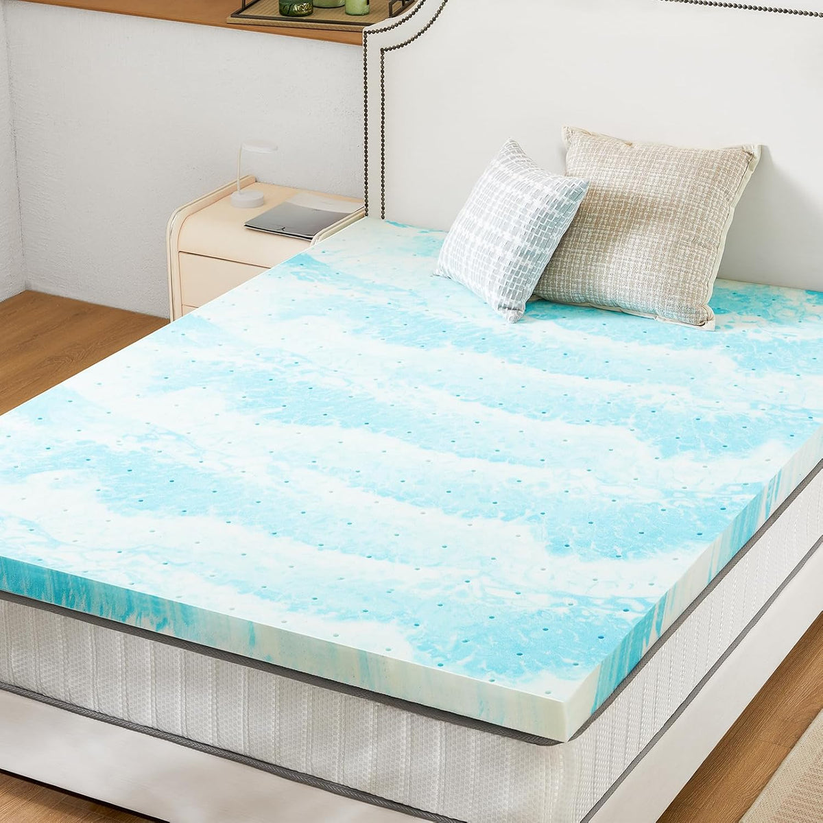 Sweetcrispy Memory Foam Mattress Topper, Full Size, 3 Inch Cooling Pad