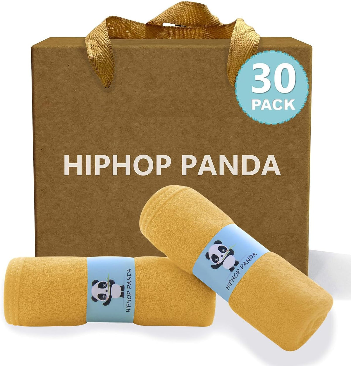 HIPHOP PANDA Ultra Soft Baby Washcloths, 2-Layer Absorbent Wash Cloths