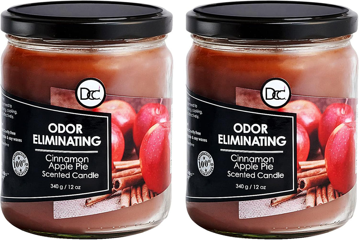 Vanilla Bean Odor Eliminating Highly Fragranced Candle - Eliminates 95% of Pet, Smoke, Food, and Other Smells Quickly - Up to 80 Hour Burn time - 12 Ounce Premium Soy Blend