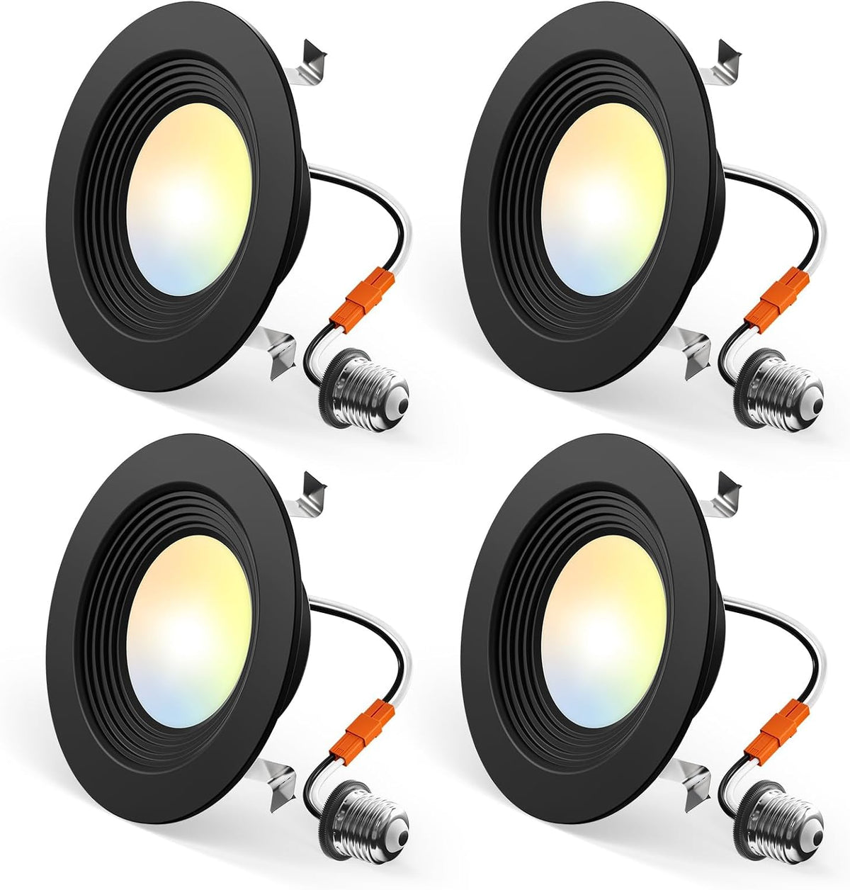Amico 4 Pack 5/6 inch 5CCT LED Recessed Lighting, Retrofit Can Light, White