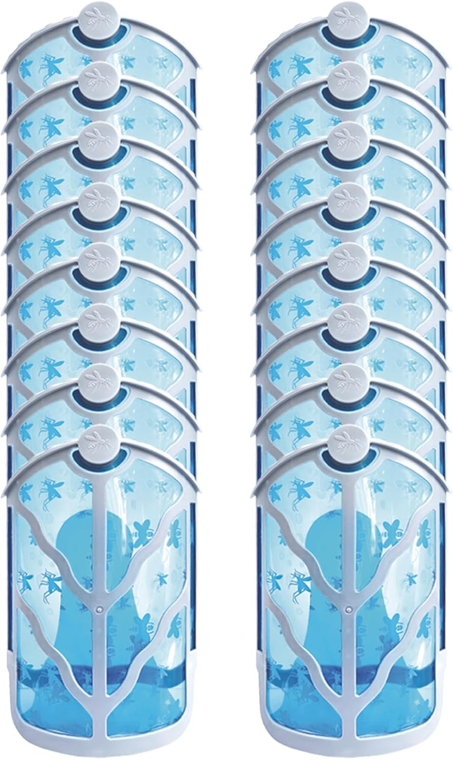 Flying Insect Trap for Indoor Use (2 Starters & 6 Refill Cartridges), UV Light Bug Catcher for Fruit Flies, Gnats & Small Flying Pests, Silent, No-Zap, Mess-Free