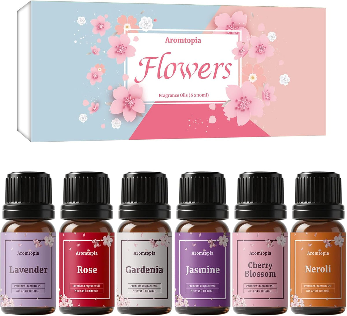 Diffuser Fragrance Oils, Aromtopia Essential Oils for Diffusers for Home, 6x10ml Fresh Home Set, Clean Scents for Candle Soap Making, Dryer Ball, Fresh Linen, Crisp Breeze, Fresh Laundry, Lemon