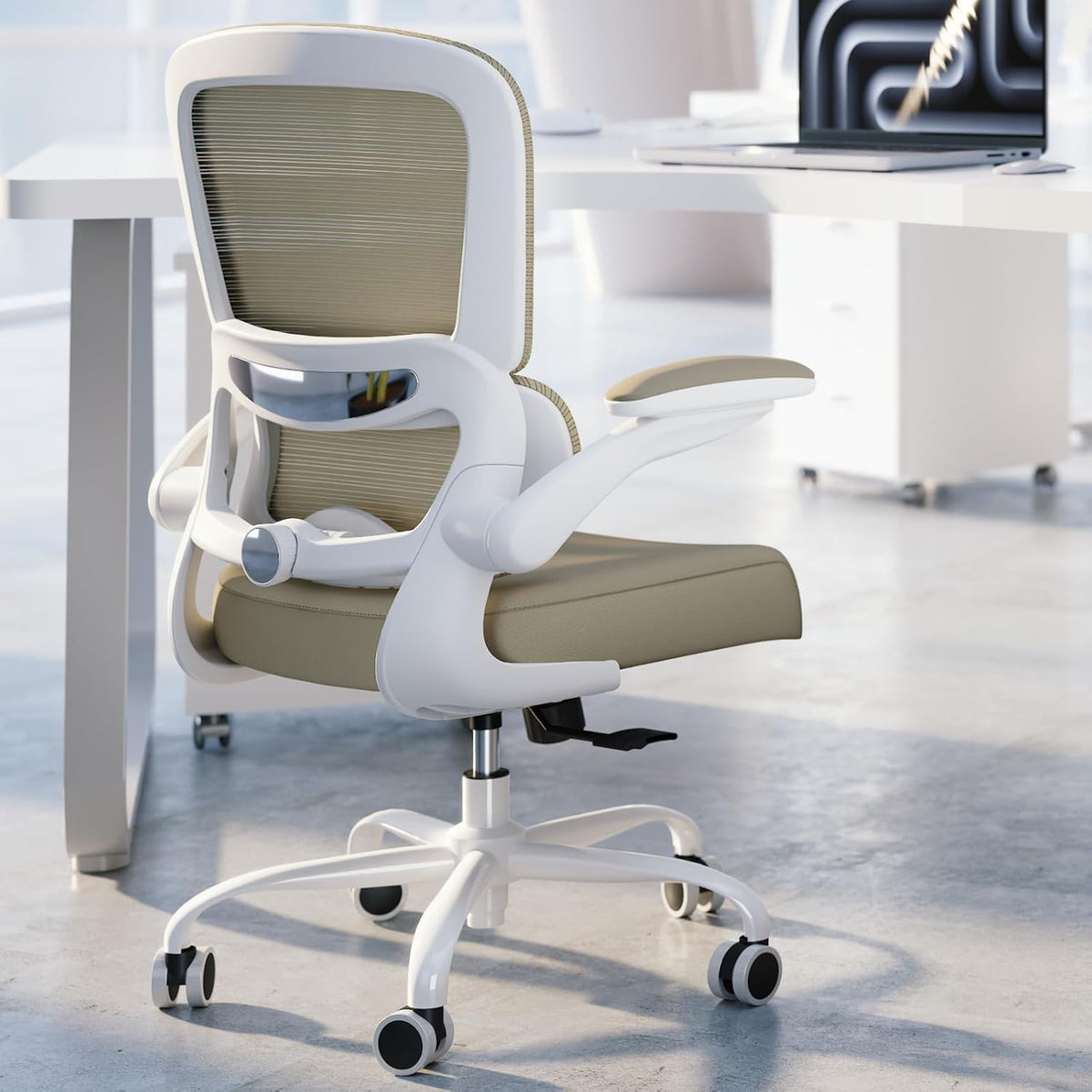 TRALT Office Chair - Ergonomic Desk Chair with Adjustable Lumbar Support, Mesh Computer Chair, Executive Chairs for Home Office Comfortable Lumbar Support (Black)