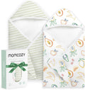 Momcozy Baby Towels, Soft Absorbent Bath Towel for Newborn&Toddler,Lemon