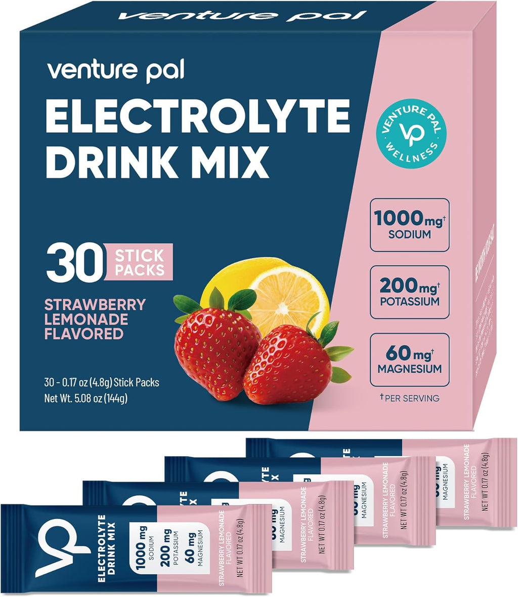 Venture Pal High Sodium Sugar Free Electrolytes Powder Packets, 16 Count