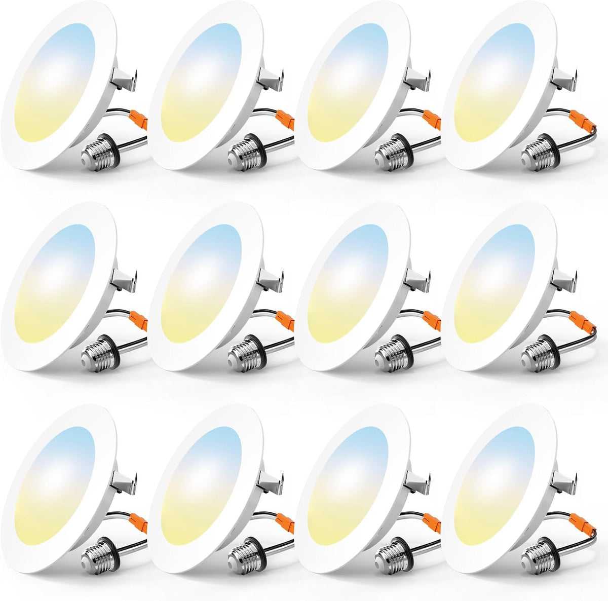 FREELICHT 24 Pack Retrofit LED Recessed Lighting 6 Inch, 5CCT, White