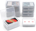 neotidy Playing Card Storage Box Set of 6, Clear Plastic Playing Card Cases Organizer with Snap Lid, Mixed Sizes Card Game Storage for UN* Cards, Standard Decks, Trading Cards, Card Game Holder Case