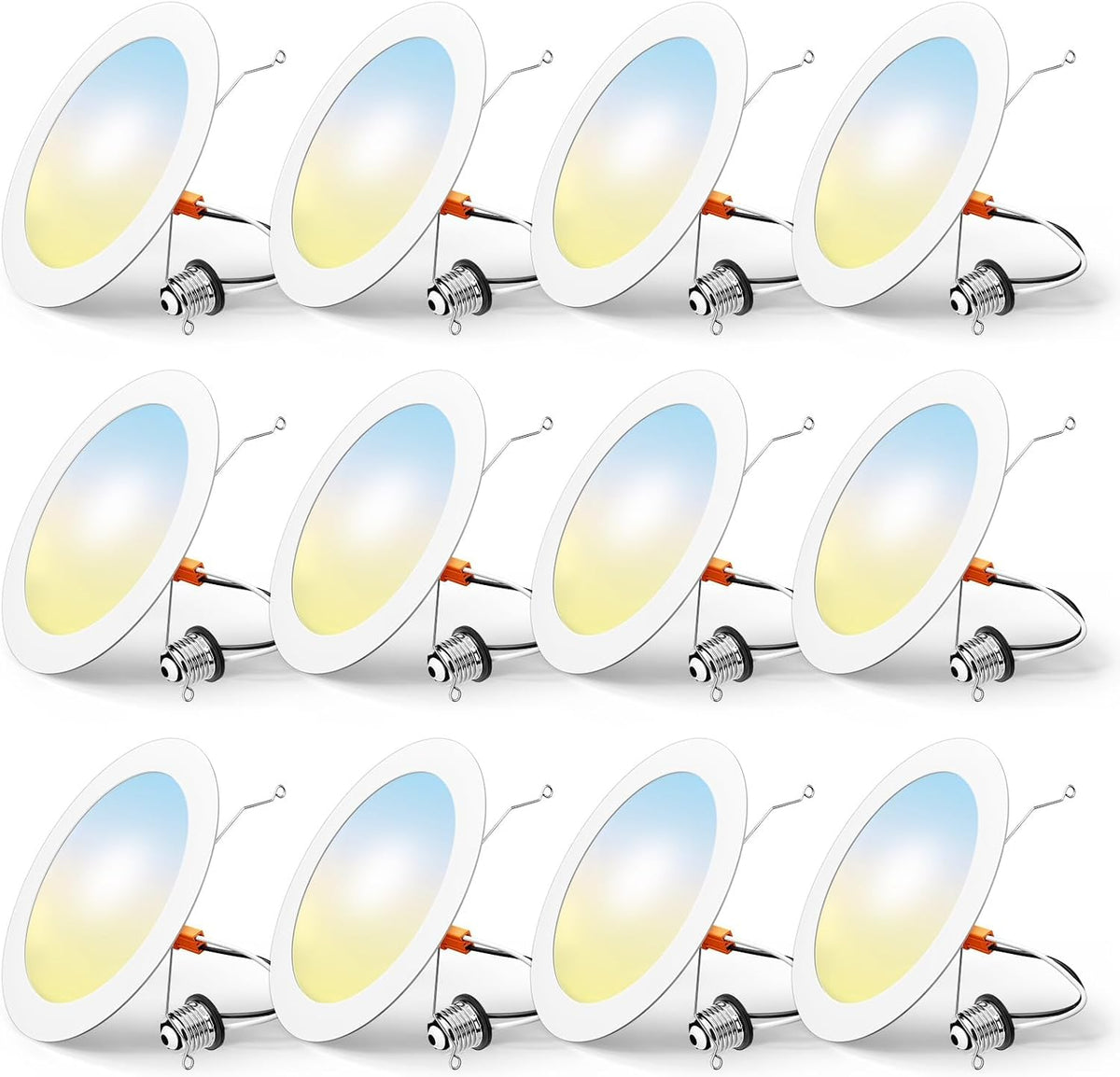 FREELICHT 24 Pack Retrofit LED Recessed Lighting 6 Inch, 5CCT, White
