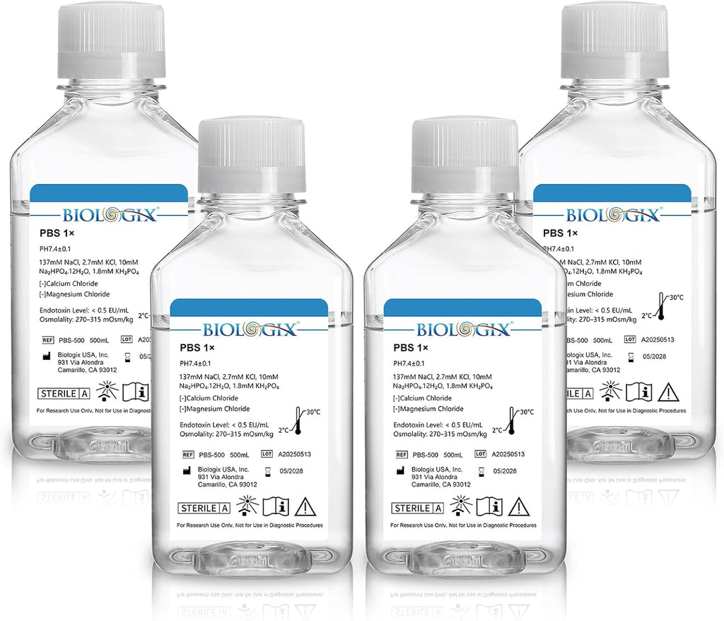 PBS Buffer 1X, Phosphate Buffered Saline Solution, 500mL