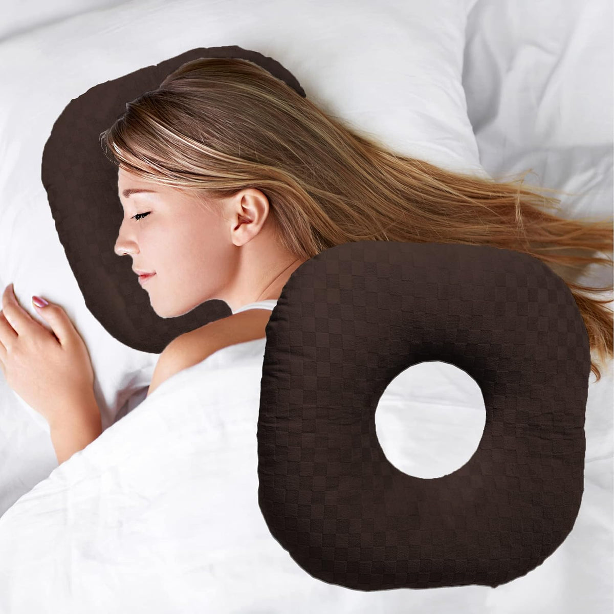 Ear Piercing Pillow with Hole for Cartilage Piercings, CNH Support