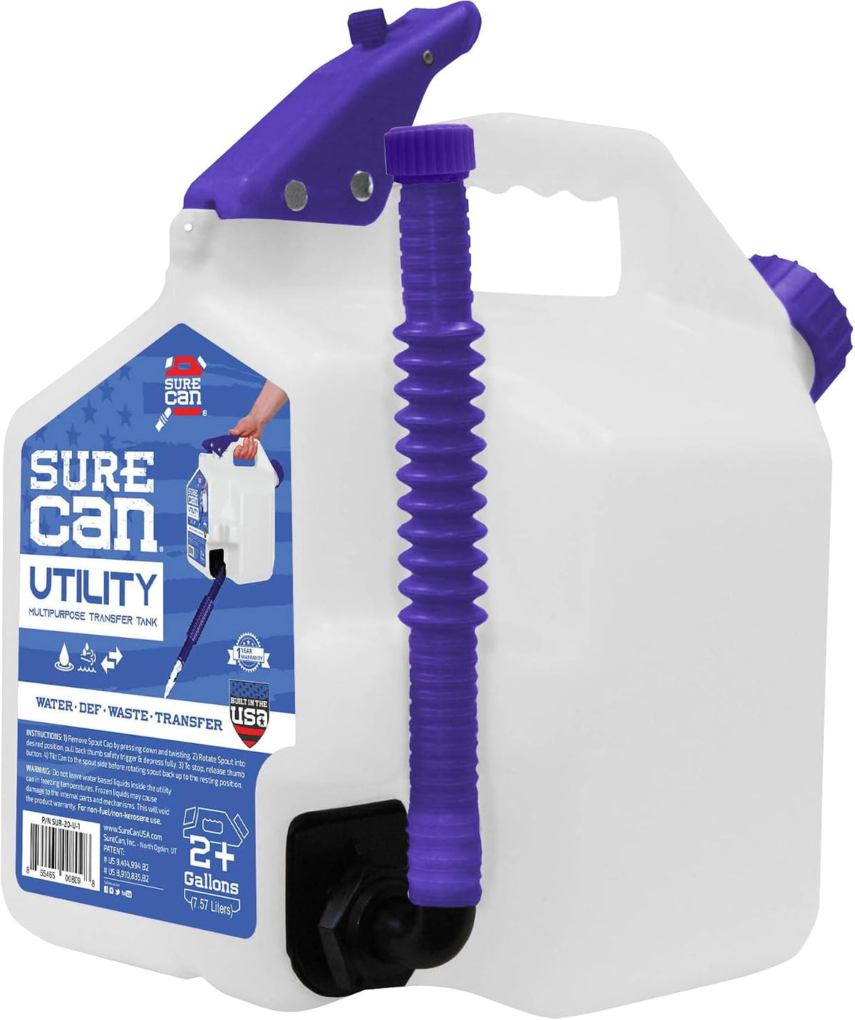 SureCan 5 Gallon Type II Storage Container – Rotating Spout, Self-Venting Design & Spill-Controlled Dispensing – Durable Multi-Purpose Utility Can (Red, SUR5SFG2)