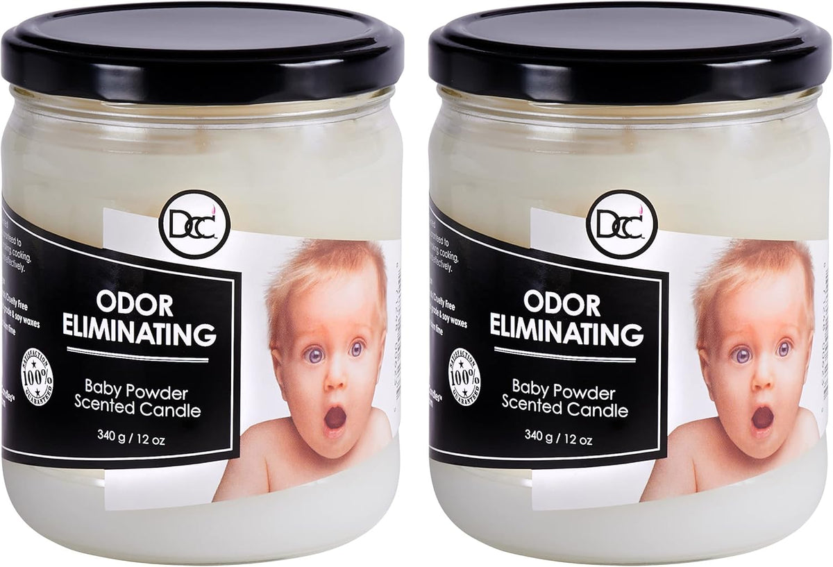 Vanilla Bean Odor Eliminating Highly Fragranced Candle - Eliminates 95% of Pet, Smoke, Food, and Other Smells Quickly - Up to 80 Hour Burn time - 12 Ounce Premium Soy Blend