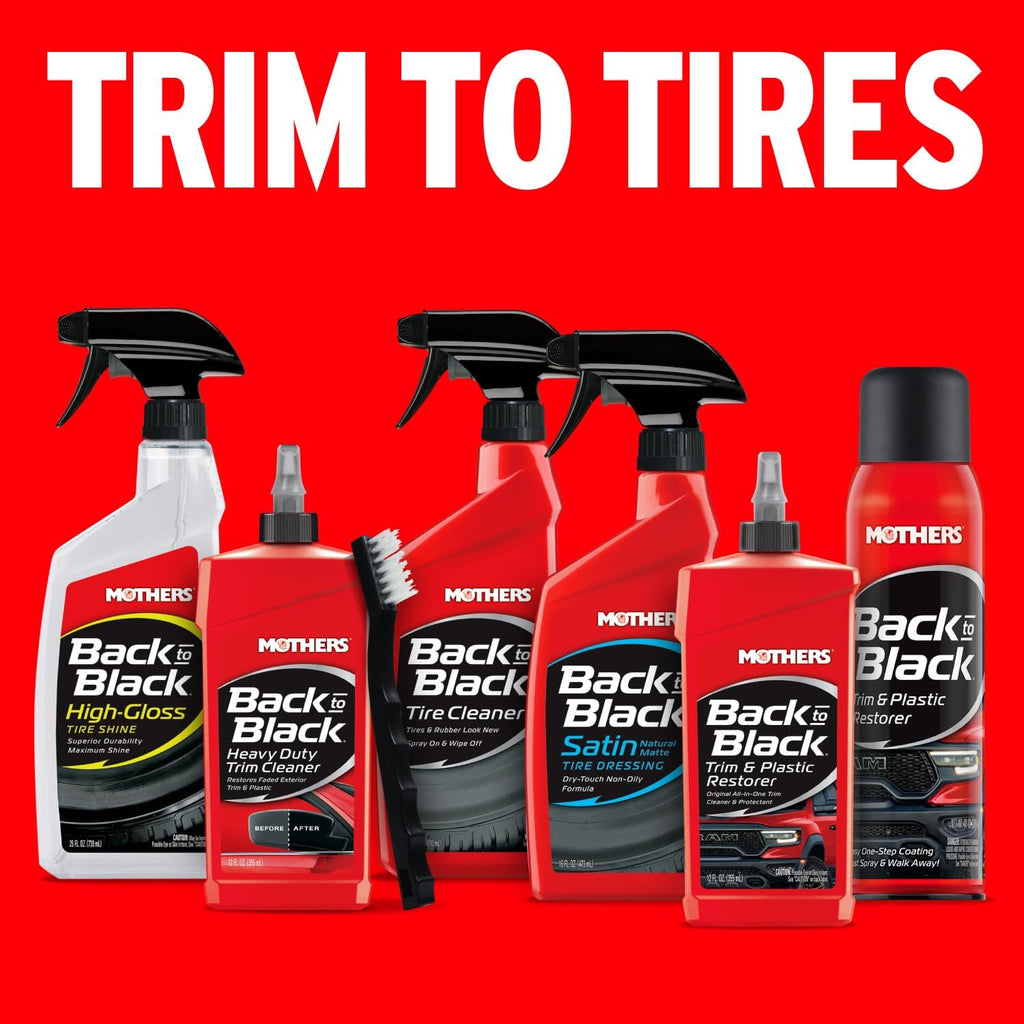 Mothers Back-to-Black Trim & Plastic Restorer, 12 oz. (06112)