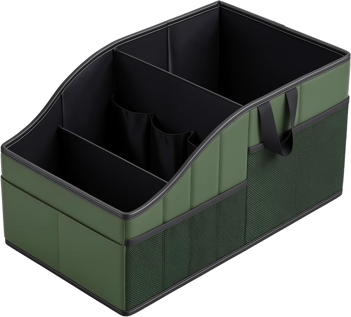 WHHMK Sturdy Leather Car Storage Support Up to 33 LB of Weight, Black