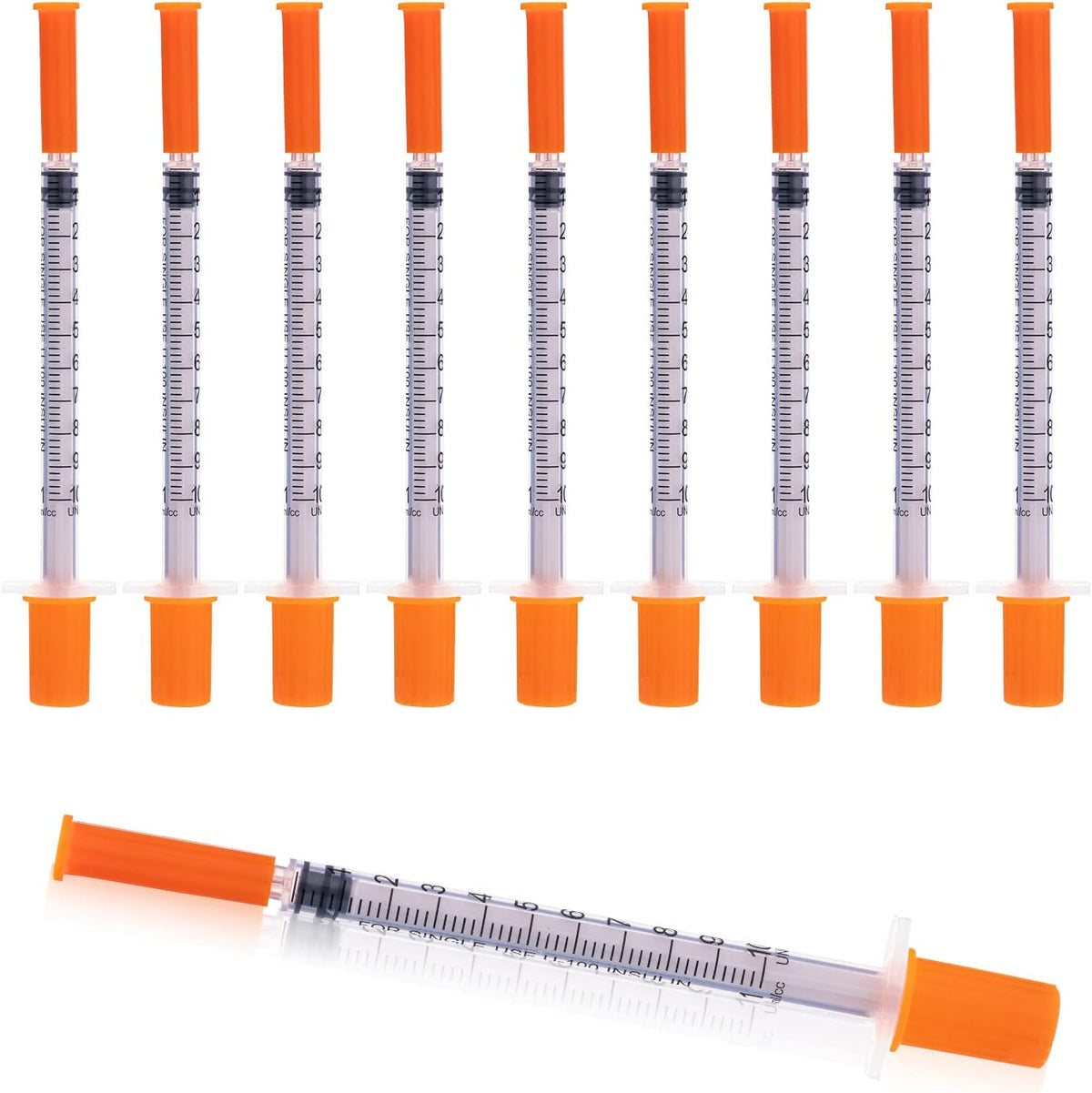 U-100 1ml 31 Gauge 5/16" Syringe, Individually Packed 100 PACK
