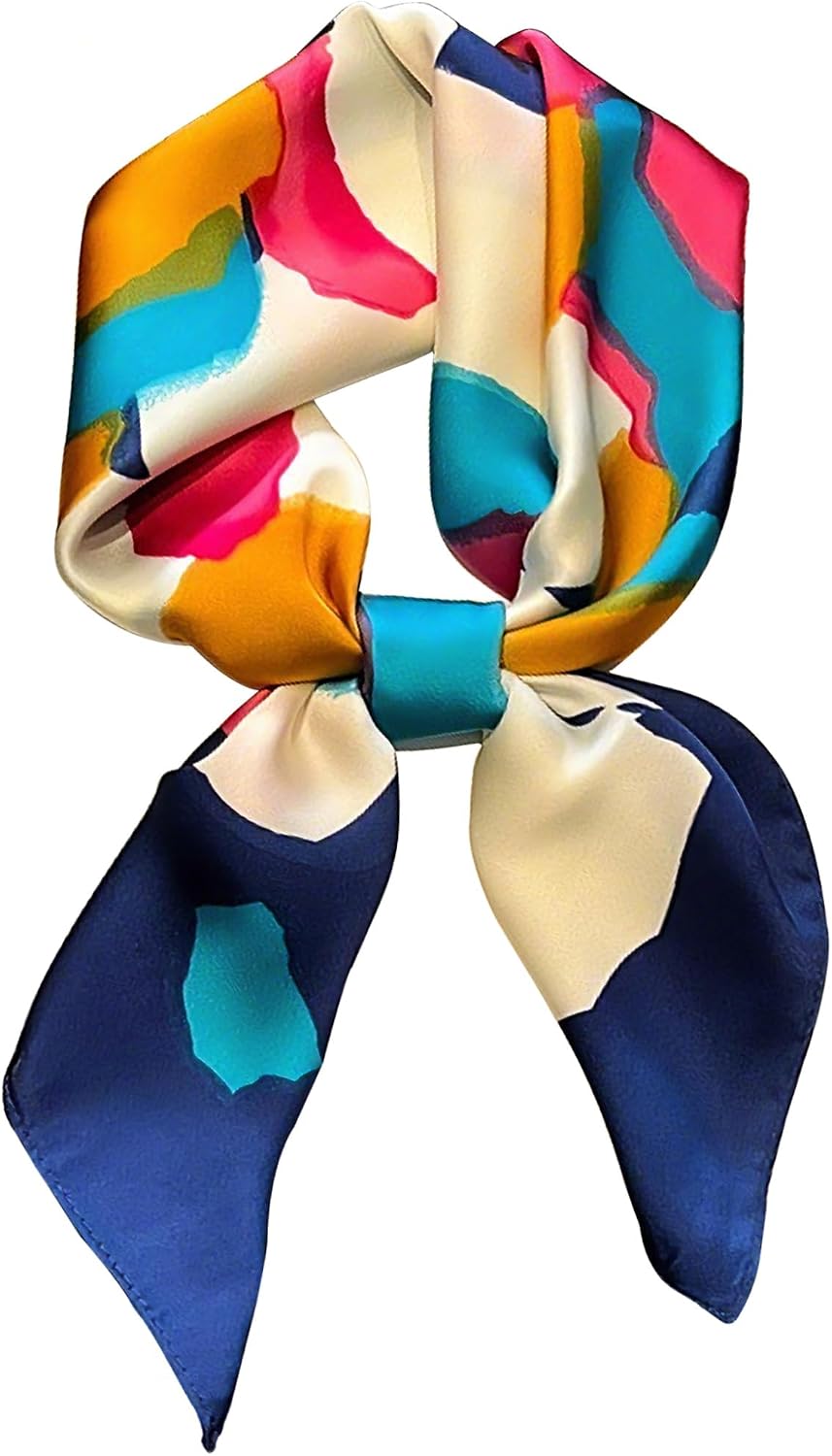 Dailyacc Hair Bandanas Scarf For Women Lightweight Fashion Neck Silk Satin Head Scarves For Sleeping Handbags Scarf