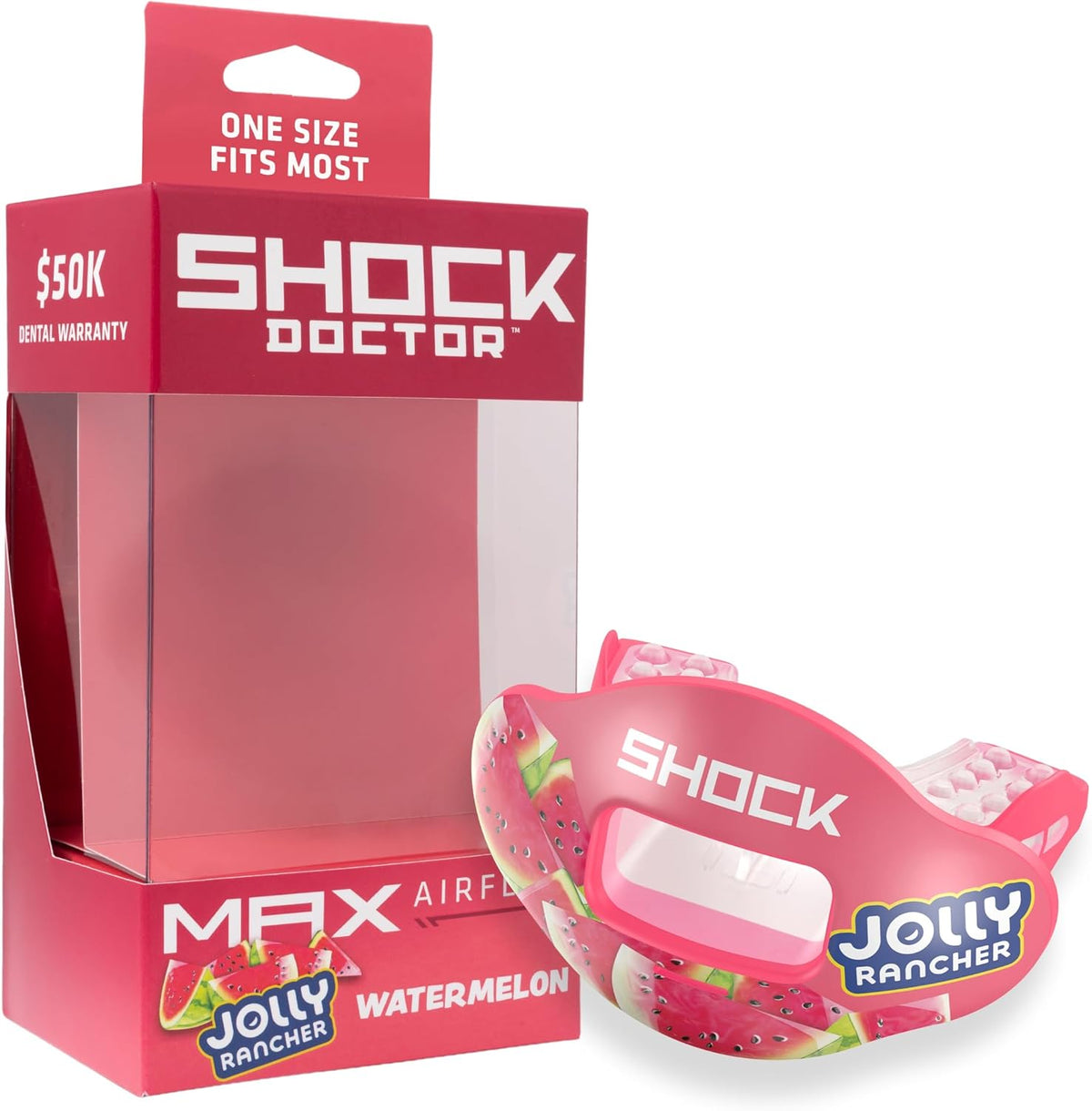 Shock Doctor Kool Aid Lip Guard Mouth Guard - Max Air Flow, Full Mouth Protection Compatible with Braces, Lip Guard, Instant Fit Mouthguard for Football, Hockey, Lacrosse