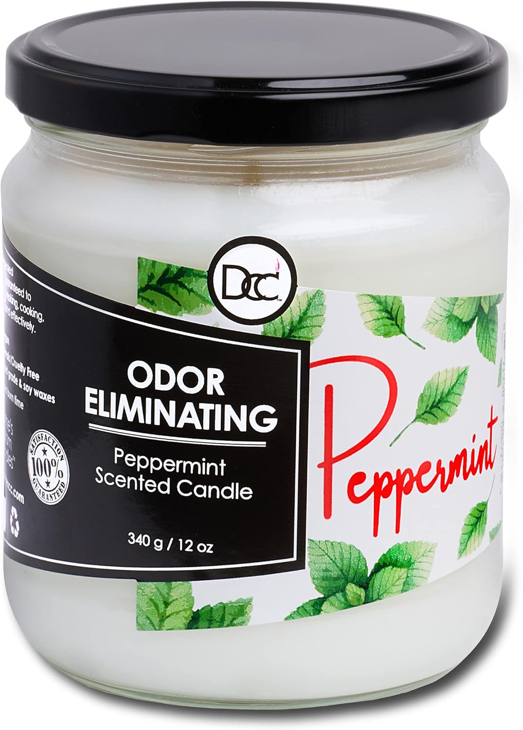 Vanilla Bean Odor Eliminating Highly Fragranced Candle - Eliminates 95% of Pet, Smoke, Food, and Other Smells Quickly - Up to 80 Hour Burn time - 12 Ounce Premium Soy Blend