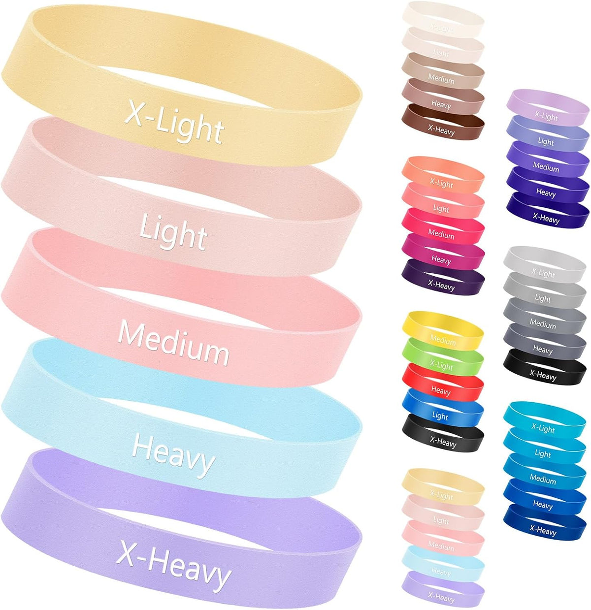 WinnerWhy 5 Pack Toe Exercise Bands Stretcher Separator Spacer,Multicolor
