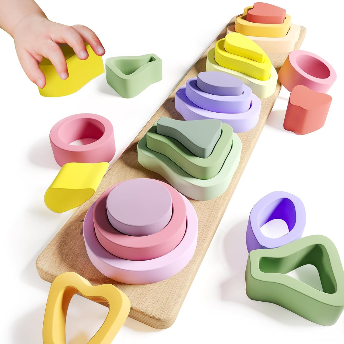 Symdiro Montessori Toys for 1-3 Year Old Boys & Girls, Sensory Learning Set