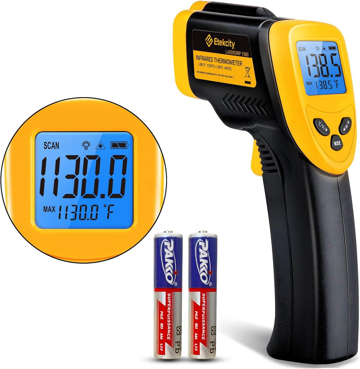 Etekcity Infrared Thermometer Laser Temperature Gun 774