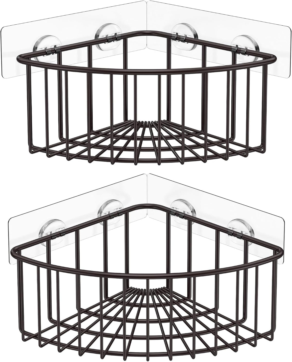 SMARTAKE 2-Pack Corner Shower Caddy, SUS304 Stainless Steel, Silver