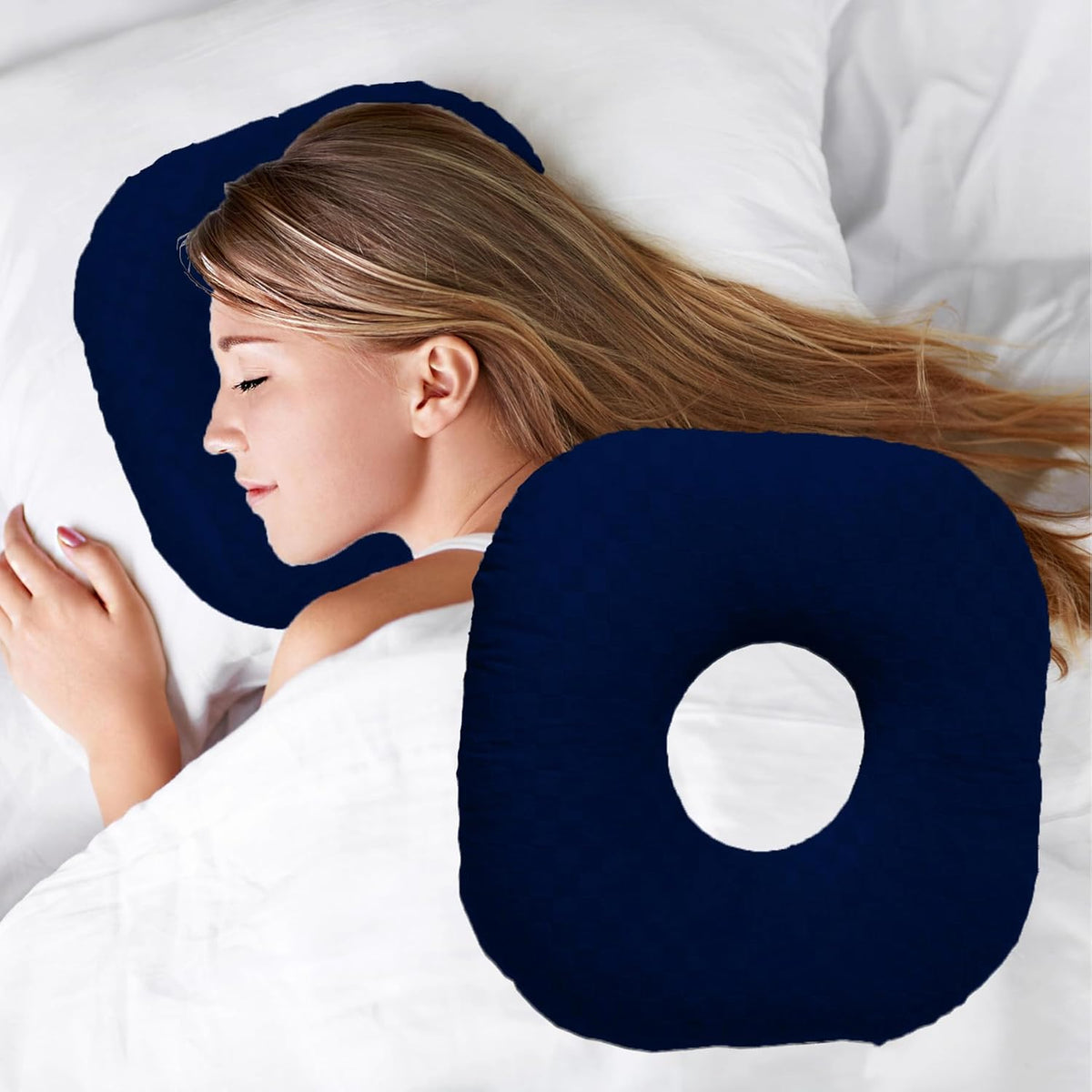 Ear Piercing Pillow with Hole for Cartilage Piercings, CNH Support