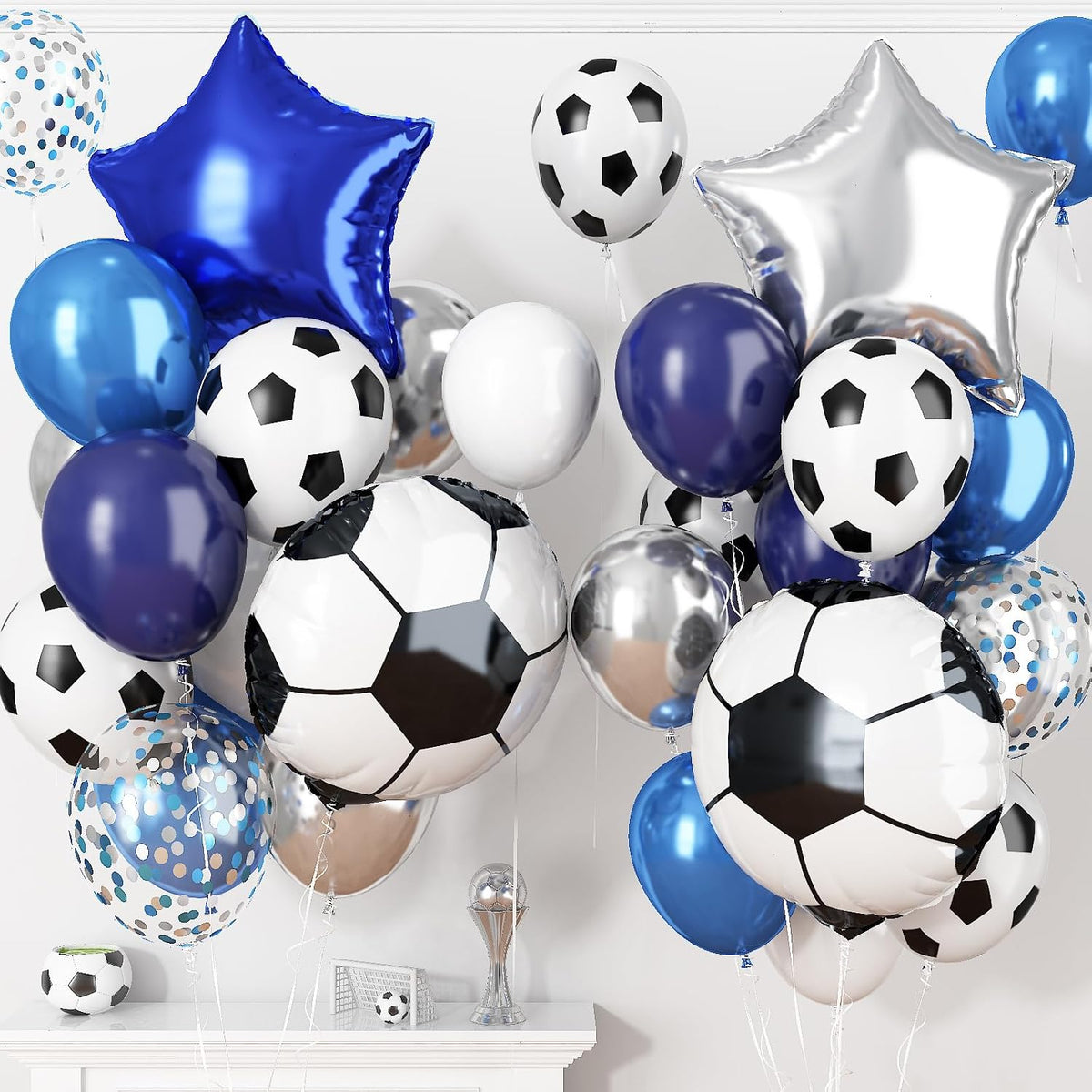Pink Purple Blue Balloon, 62Pcs Iridescent Mermaid Music Idol Party Balloon