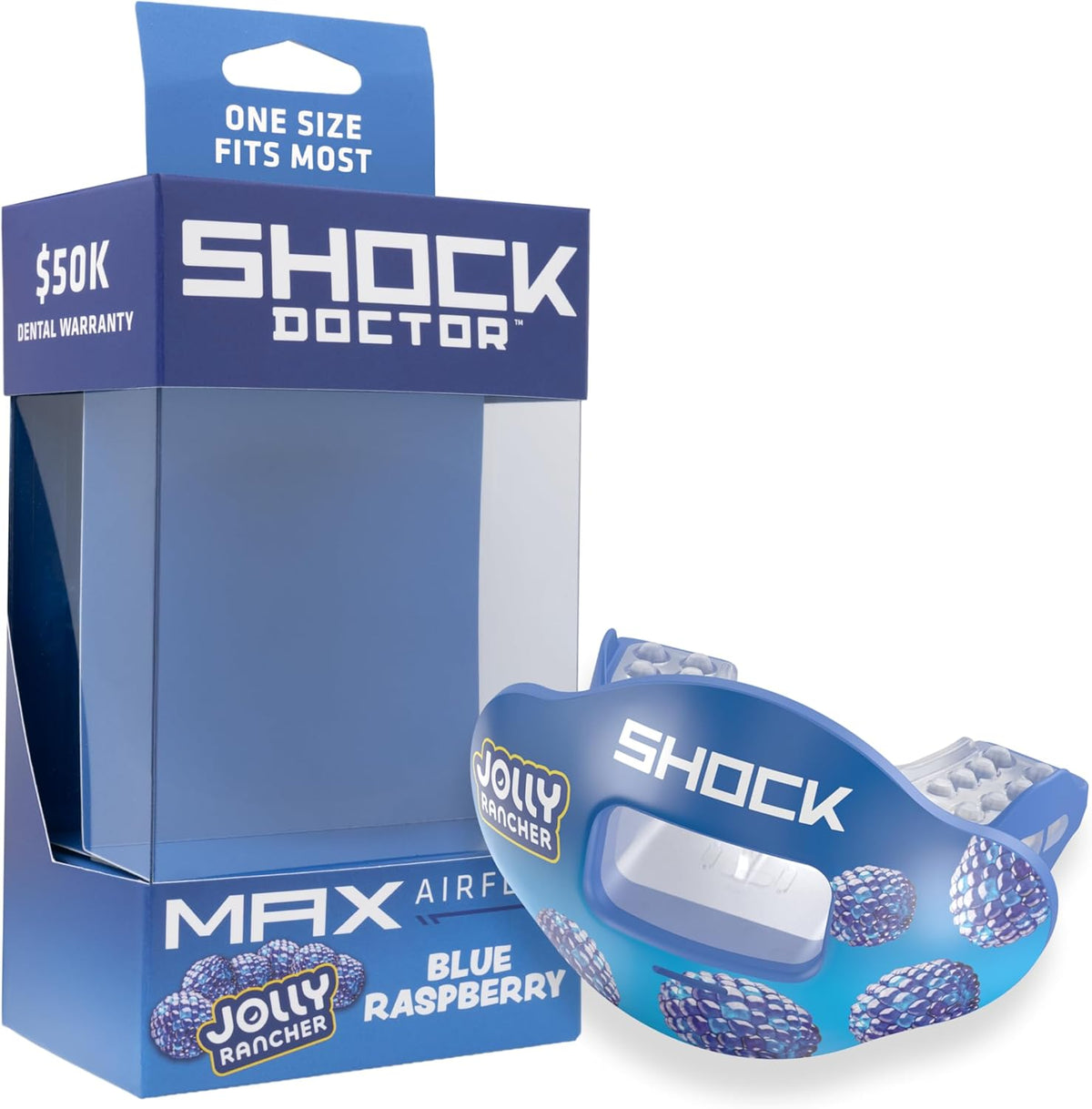 Shock Doctor Kool Aid Lip Guard Mouth Guard - Max Air Flow, Full Mouth Protection Compatible with Braces, Lip Guard, Instant Fit Mouthguard for Football, Hockey, Lacrosse