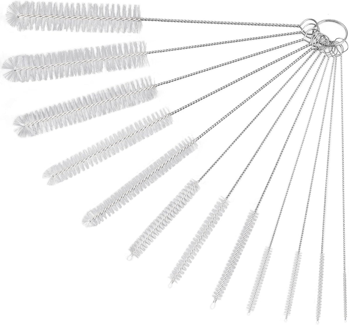 Ixiaoyoo 12 Pcs Straw Cleaner Brushes Set, 8.2 Inch Nylon Cleaning Brush