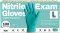 SUP Powder-Free Nitrile Exam Gloves, 100 Count Food Safe Latex-Free Disposable Gloves for Medical Lab Cooking Cleaning, Teal