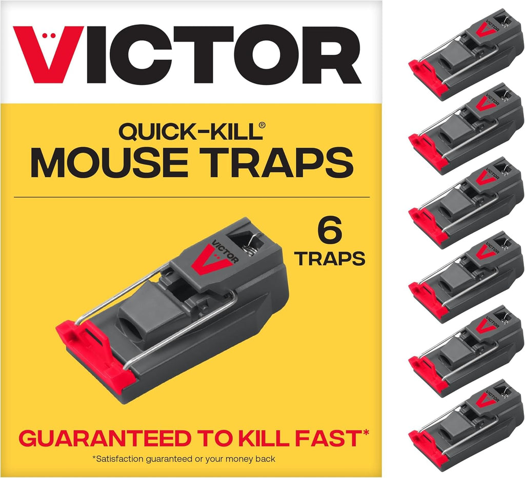 Victor Quick-Kill Mouse Traps, 6-Pack