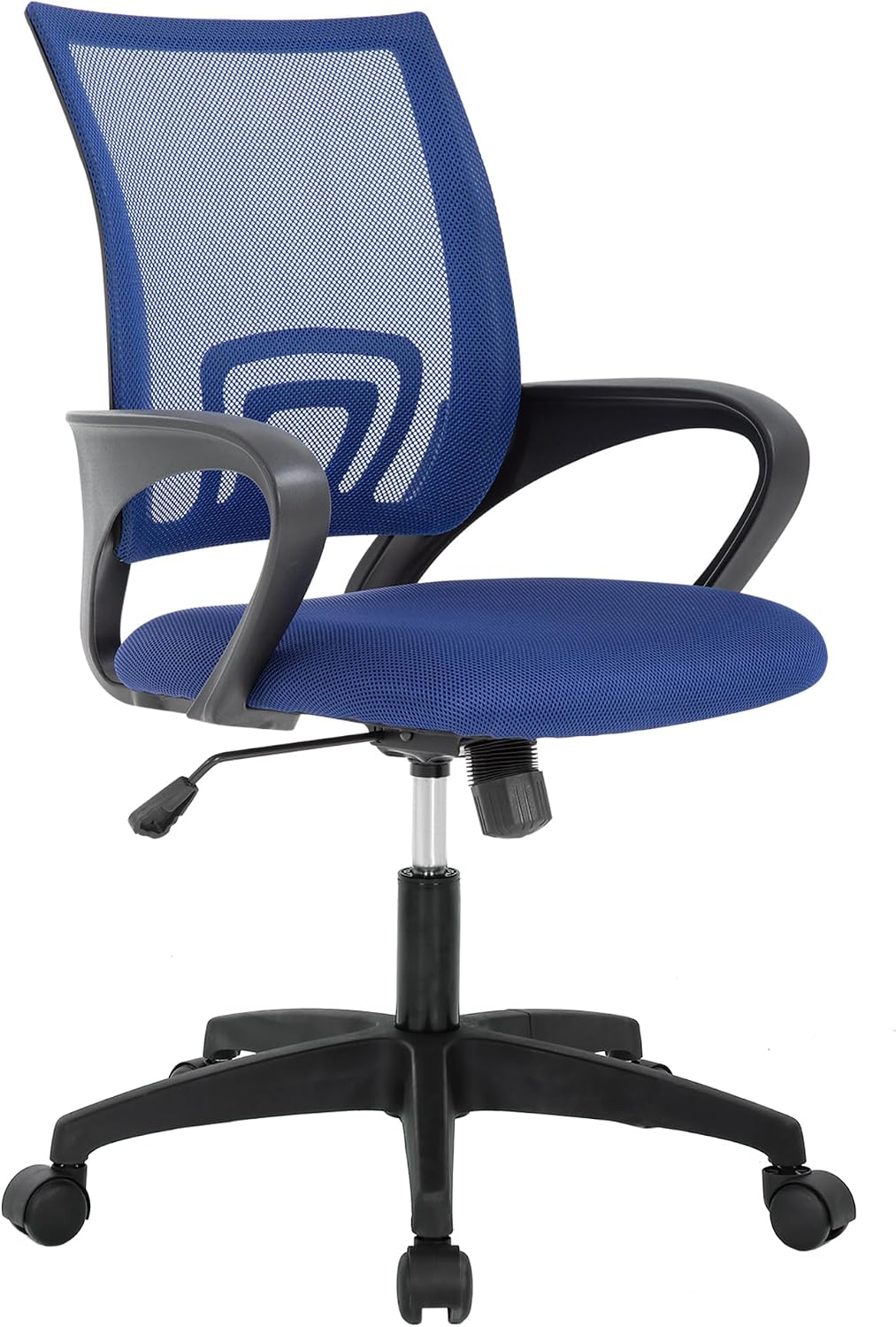 BestOffice Ergonomic Office Chair | Mid-Back Swivel Desk Chair | Dark Black