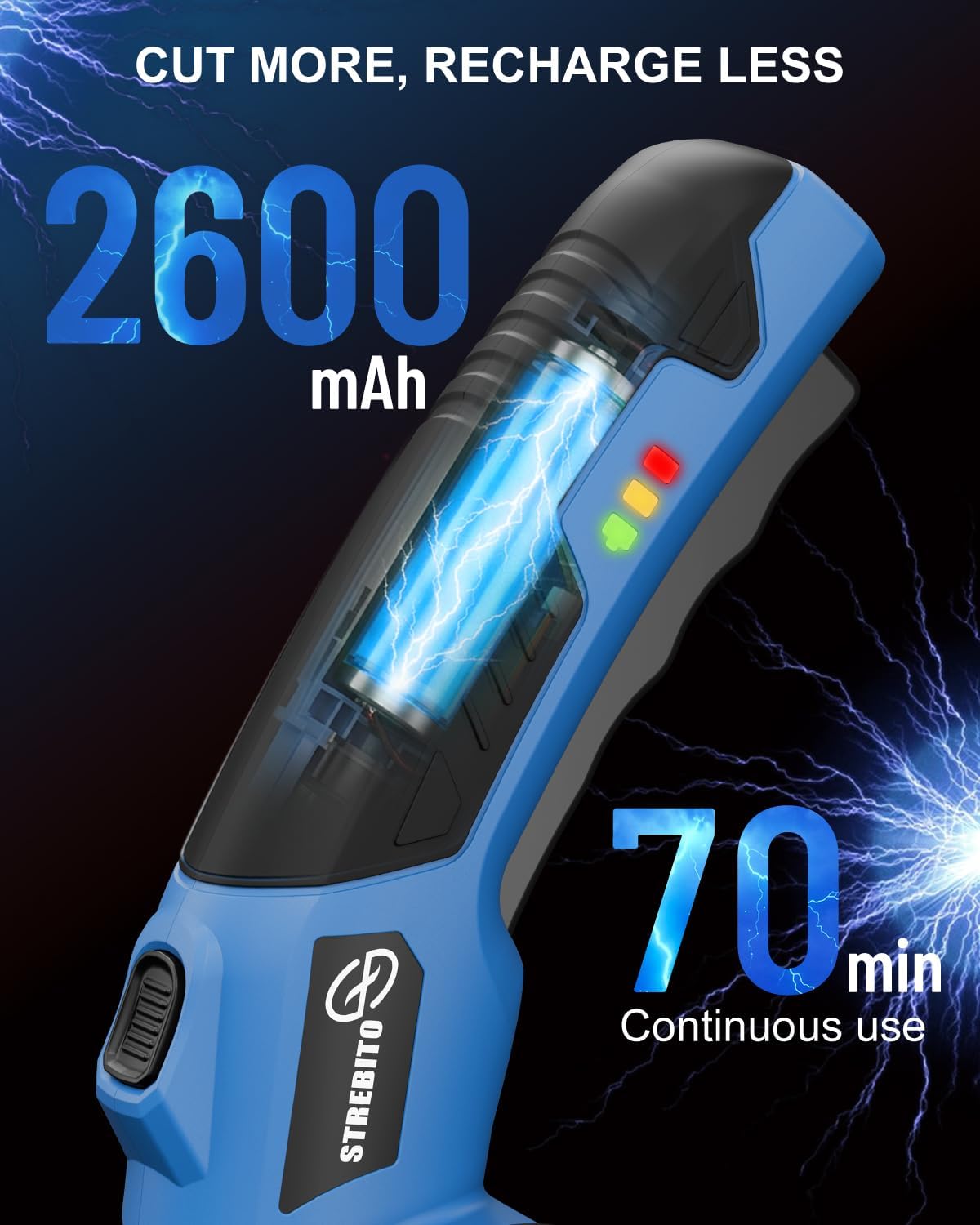 STREBITO Cordless Electric Scissors, 4V Electric Box Cutter for Cardboard