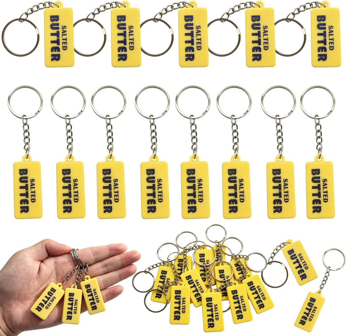 24Pcs Cute Dumpling Keychains Bulk with Steamer Keyrings Ornaments Bag Charms Pendants for Prizes Party Favor Gift (Colorful Keychains)