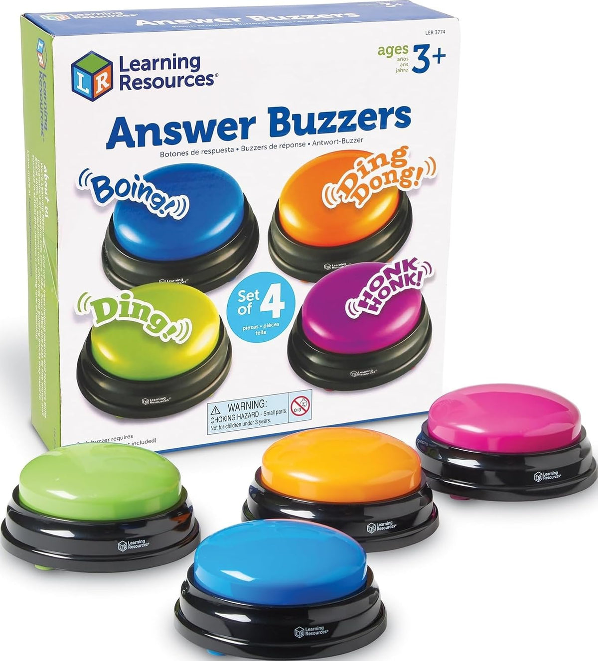 Learning Resources Answer Buzzers, Set of 4