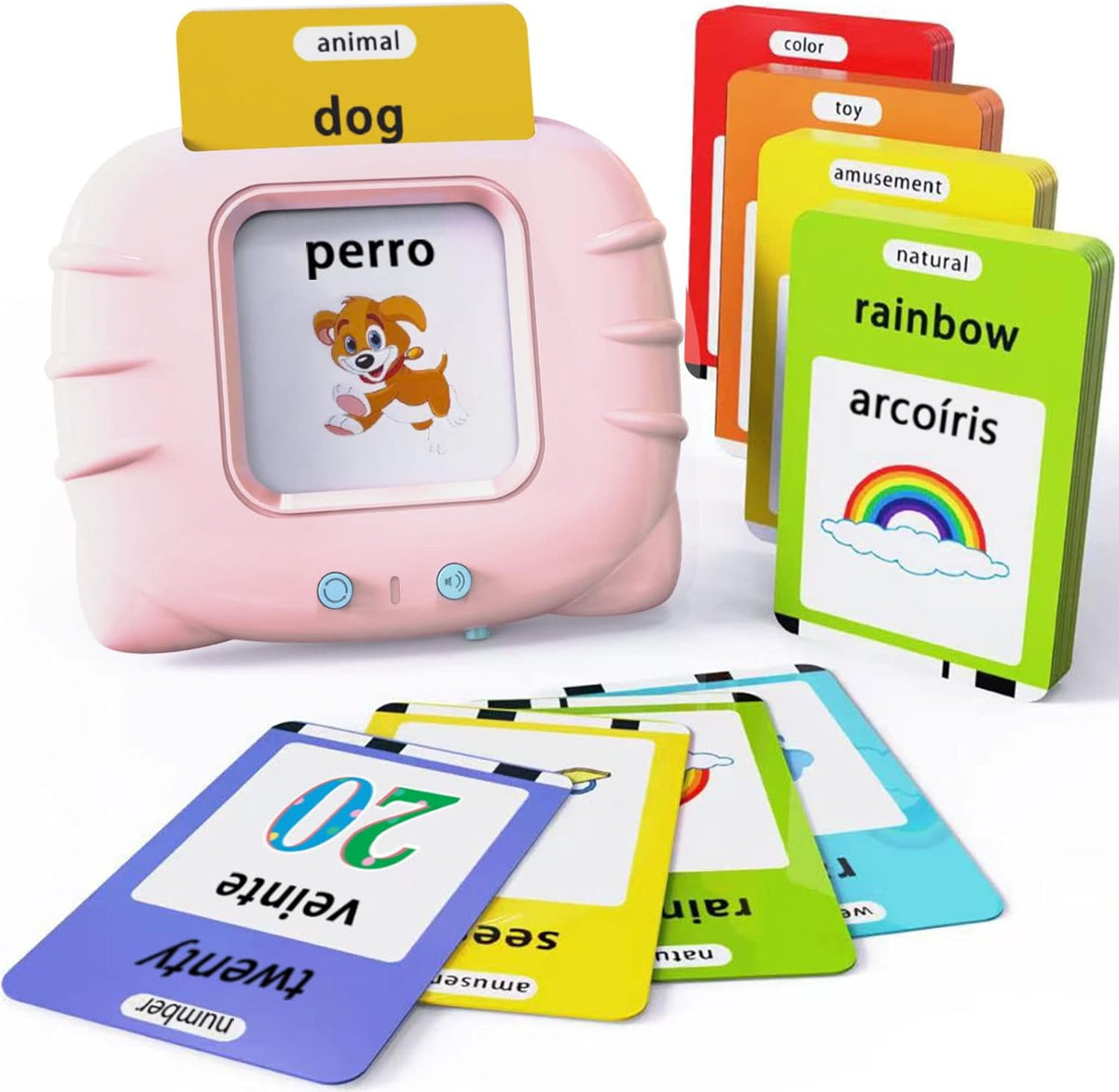 Lapare Audible Learning Toy with Music for Toddler Age 1 2 3 4 5, 520 Sight Words Flash Cards Kindergarten Toy for Boys to Learn Alphabet Number Color Shapes and More