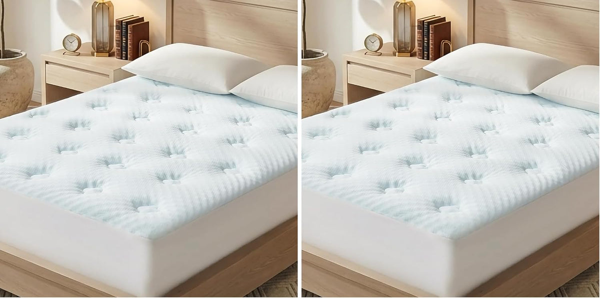 Hansleep Twin XL Mattress Topper College Dorm Memory Foam Soft Mattress Pad