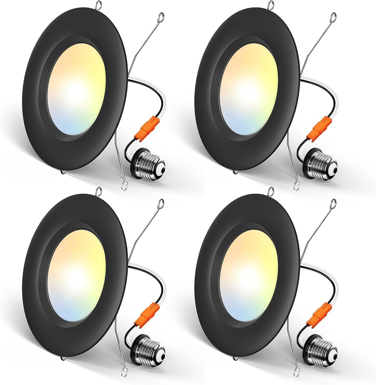 Amico 4 Pack 5/6 inch 5CCT LED Recessed Lighting, Retrofit Can Light, White