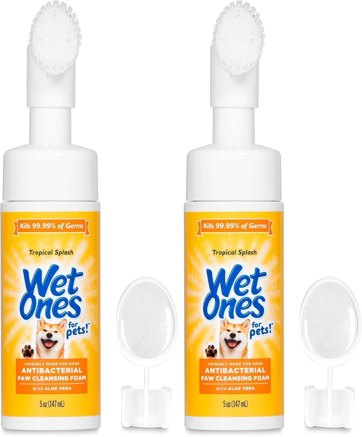 Wet Ones for Pets Foam Dog Paw Cleaner, Tropical Splash Scent, 5 Oz
