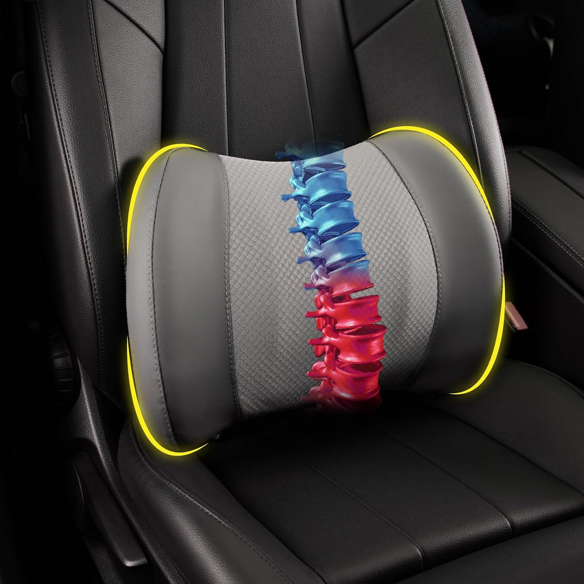 Lofty Aim Lumbar Support Pillow for Car, Car Seat Back Support for Driving
