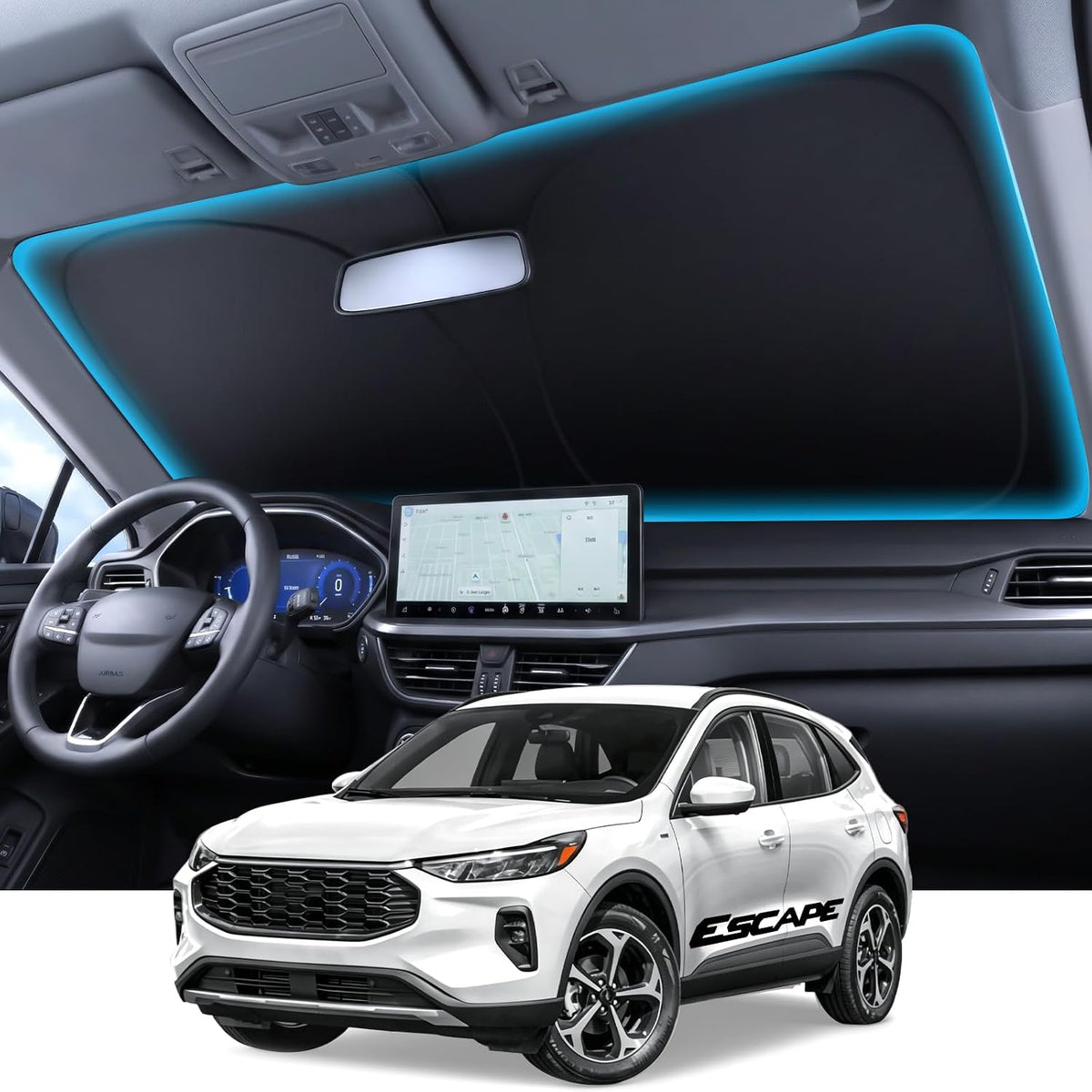 Wigoo for Tesla Model Y/YL 2020-2026 Windshield Sunshade, Keeps Cool