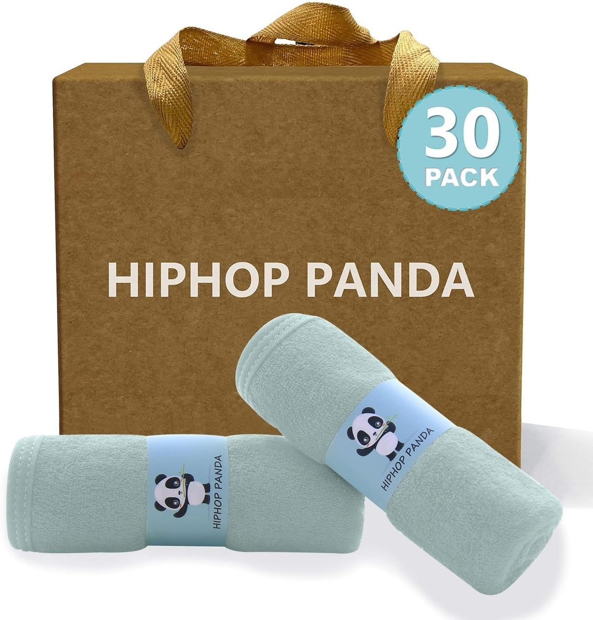 HIPHOP PANDA Ultra Soft Baby Washcloths, 2-Layer Absorbent Wash Cloths