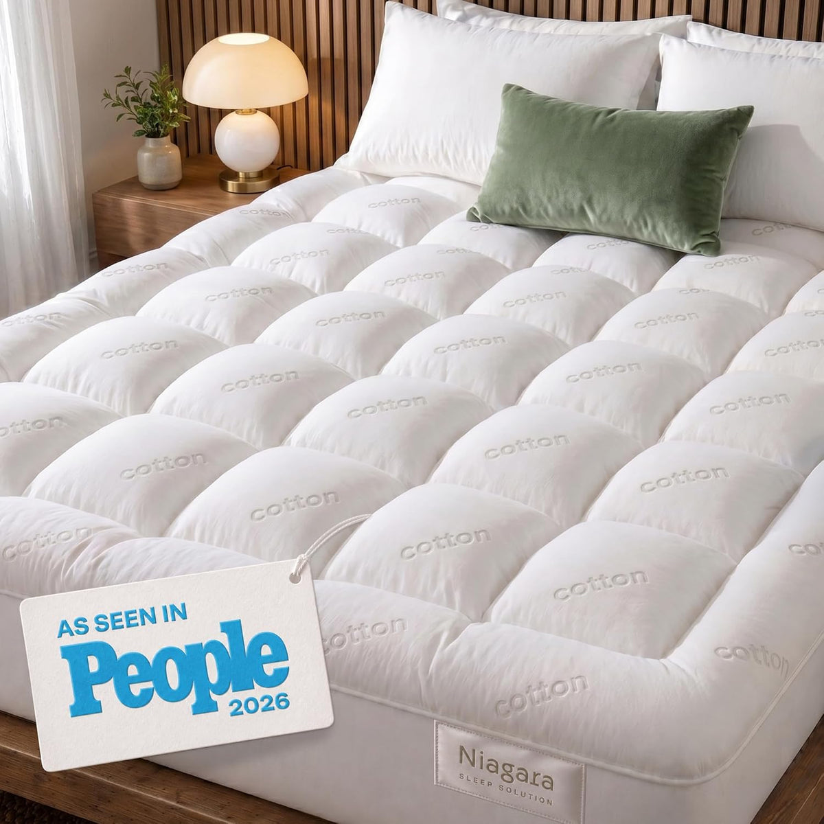 Niagara Sleep Solution Ultra Soft Queen Size Mattress Pad, Pillow Top
