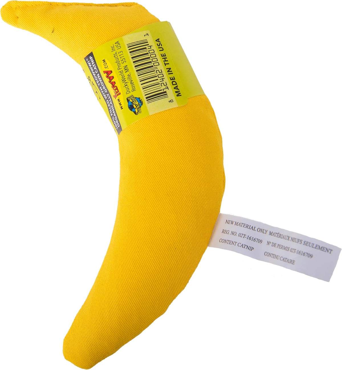 Yeowww! Catnip Chi-CAT-a Banana Toy for Cats - 7 Inches - Durable Cotton Twill - Made in the USA - Stuffed with Organically Grown Catnip