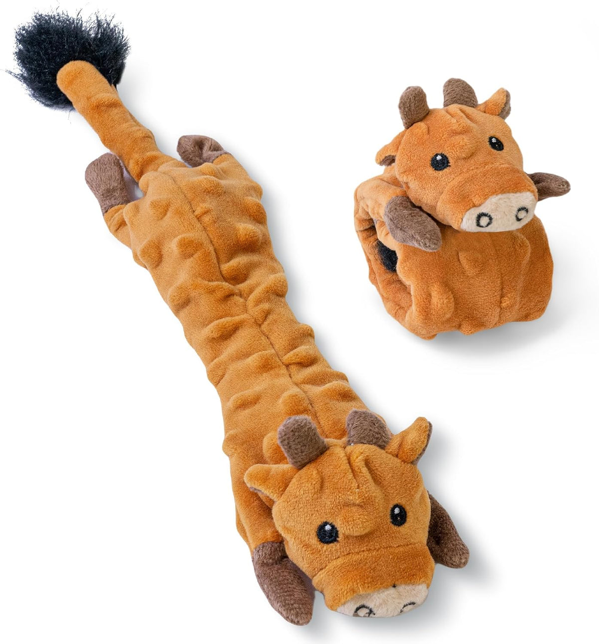 SHARLOVY Dog Squeaky Toys 5 Pack, Pet Crinkle Toy No Stuffing Animals Plush | Dog Chew for Large and Medium, Small Puppy Teething for Boredom