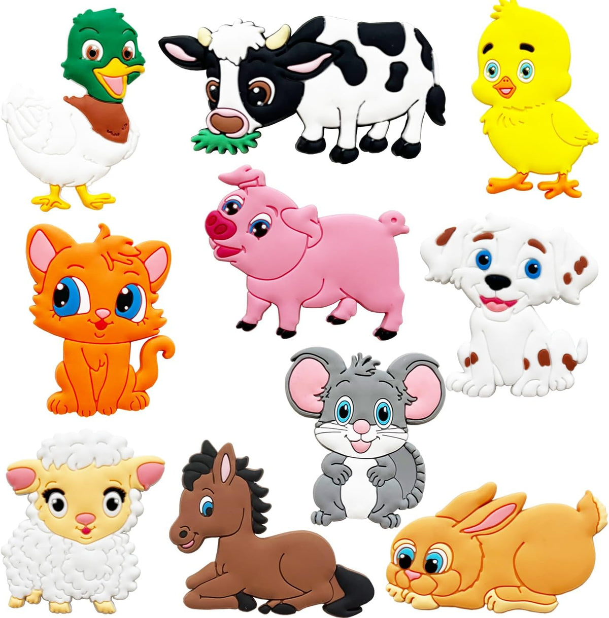 Refrigerator Magnets for Toddlers Farm Animals - Big Rubber Toddler Fridge Magnets for Kids - Learning Preschool Baby Magnet for Refrigerator and Whiteboard - Cute Kid Magnetic Animal Toys Gifts
